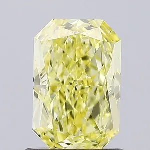 1ct RADIANT Fancy Intense Yellow VS2 Coloured Lab diamond