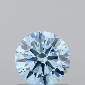 0.62ct ROUND Fancy Vivid Blue VVS2 Coloured Lab diamond