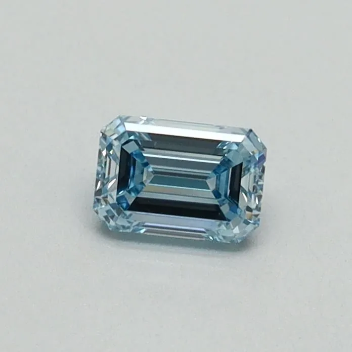 0.30ct EMERALD Fancy Intense Blue VS1 Coloured Lab diamond