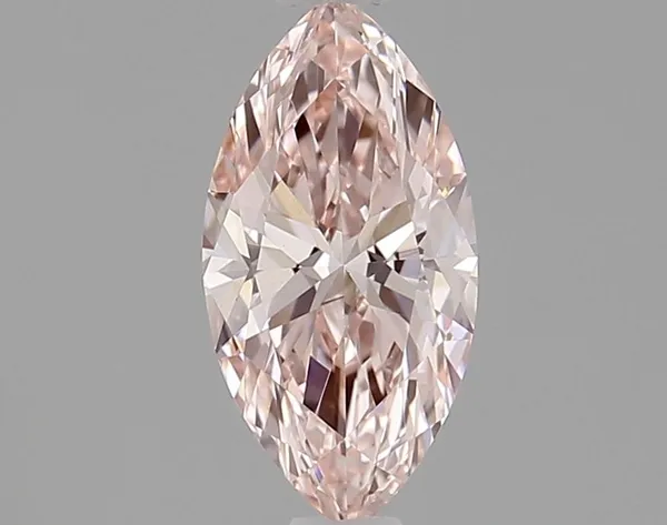 0.74ct MARQUISE Fancy Vivid Pink VVS2 Coloured Lab diamond