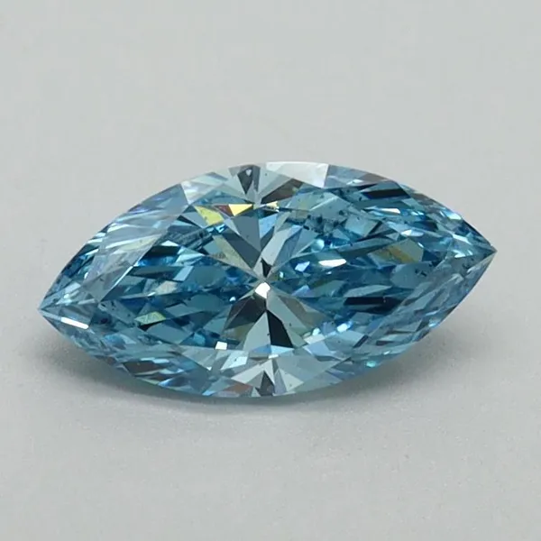 0.63ct MARQUISE Fancy Vivid Blue VS2 Coloured Lab diamond
