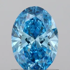 1.04ct OVAL Fancy Vivid Blue VVS2 Coloured Lab diamond