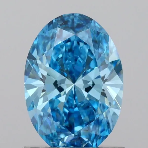 1.04ct OVAL Fancy Vivid Blue VVS2 Coloured Lab diamond