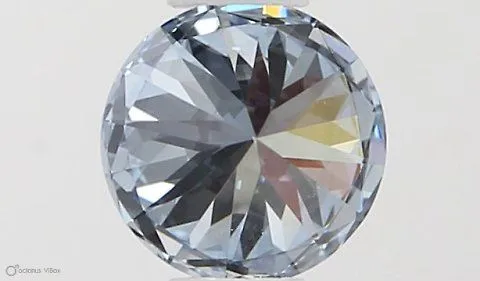 0.32ct ROUND Fancy Vivid Blue VVS1 Coloured Lab diamond