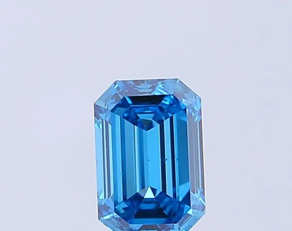 1.06ct EMERALD Fancy Vivid Blue VS2 Coloured Lab diamond