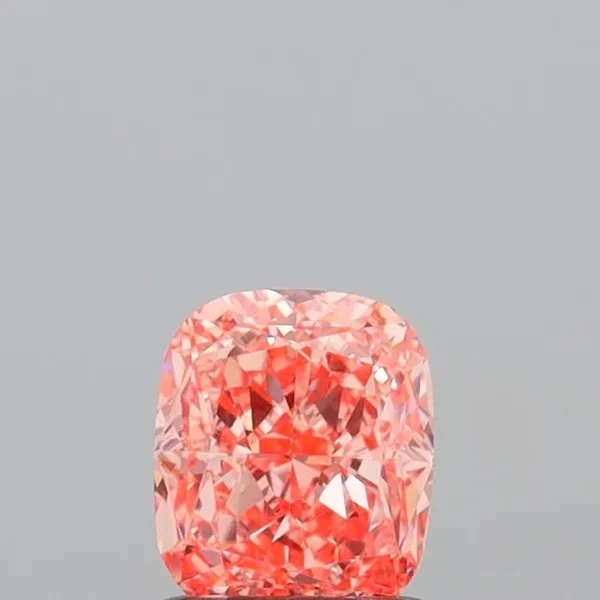 1.04ct CUSHION Fancy Vivid Orangey Pink VVS2 Coloured Lab diamond