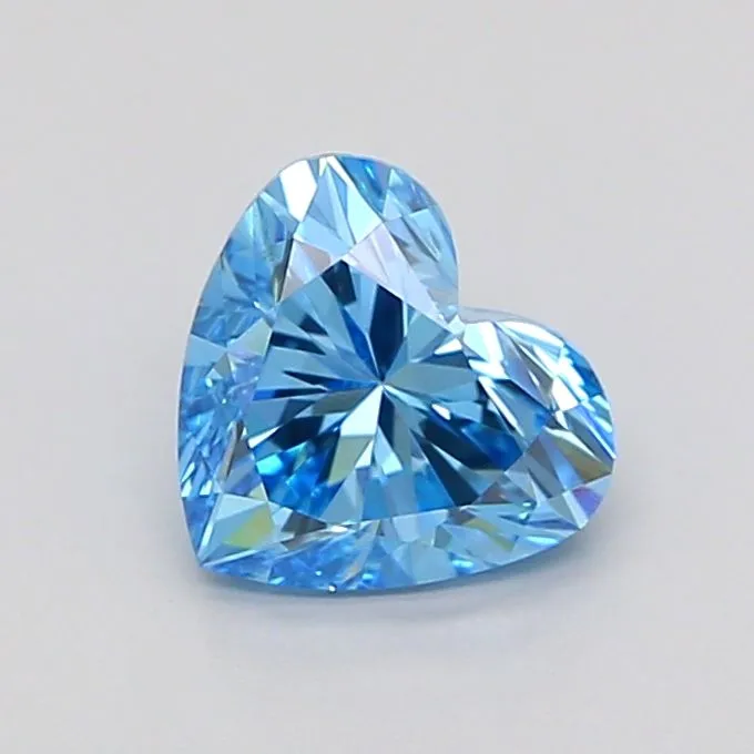 1.09ct HEART Fancy Vivid Blue VS1 Coloured Lab diamond
