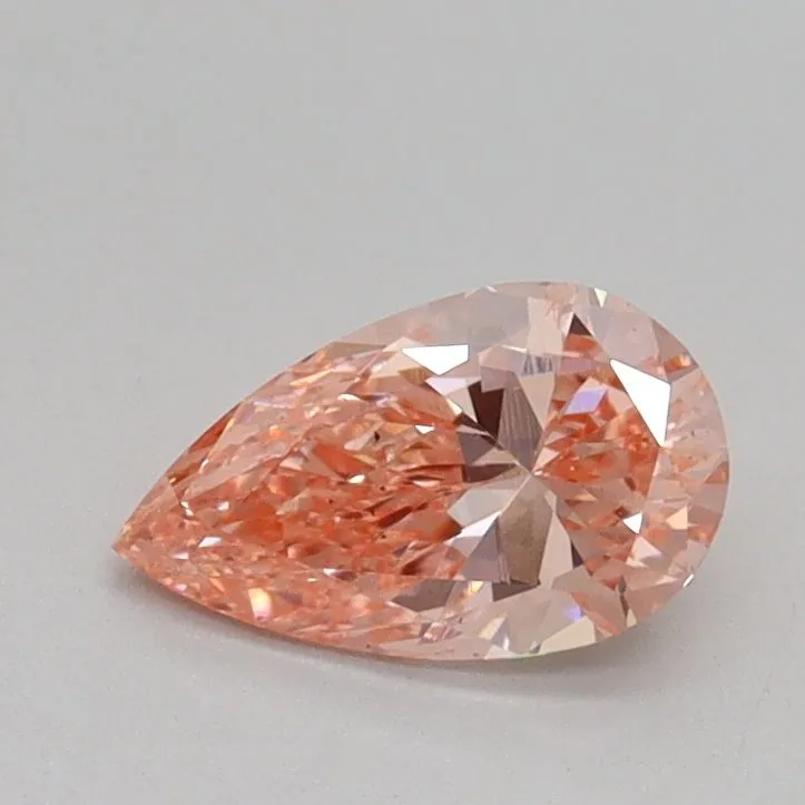 0.57ct PEAR Fancy Intense Pink SI1 Coloured Lab diamond