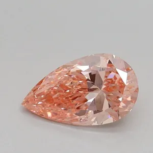 0.57ct PEAR Fancy Intense Pink SI1 Coloured Lab diamond