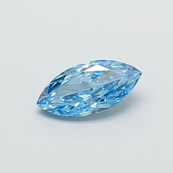 1.01ct MARQUISE Fancy Vivid Blue VVS2 Coloured Lab diamond