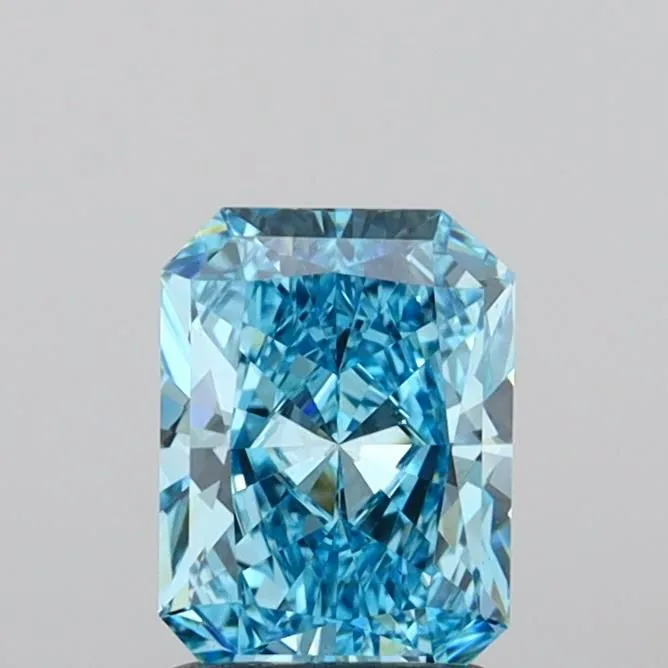 1.28ct RADIANT Fancy Vivid Blue VS1 Coloured Lab diamond