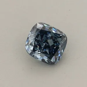 0.41ct CUSHION Fancy Vivid Blue VVS2 Coloured Lab diamond
