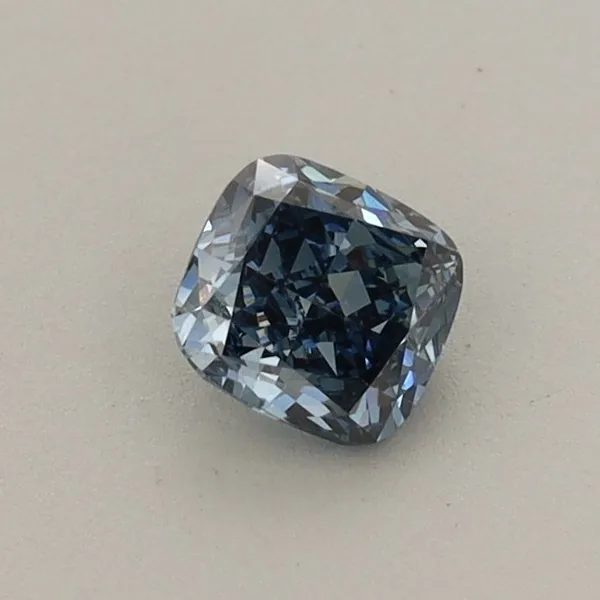 0.41ct CUSHION Fancy Vivid Blue VVS2 Coloured Lab diamond