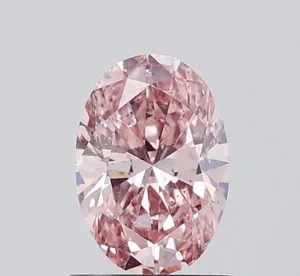1.01ct OVAL Fancy Intense Brownish Pink SI2 Coloured Lab diamond