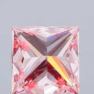 2.06ct PRINCESS Fancy Vivid Pink VVS2 Coloured Lab diamond