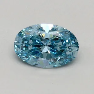 0.36ct OVAL Fancy Vivid Blue VS2 Coloured Lab diamond