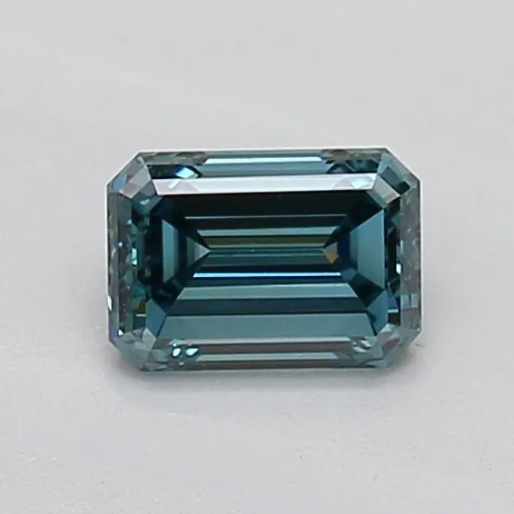 0.50ct EMERALD Fancy Vivid Greenish Blue VS2 Coloured Lab diamond
