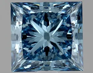 2.02ct PRINCESS Fancy Vivid Blue VS1 Coloured Lab diamond