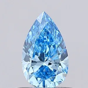 0.47ct PEAR Fancy Vivid Blue VS1 Coloured Lab diamond