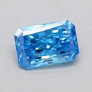 0.84ct RADIANT Fancy Vivid Blue VS1 Coloured Lab diamond