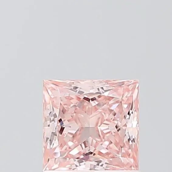 1.01ct PRINCESS Fancy Intense Pink VS2 Coloured Lab diamond