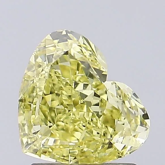 1.51ct HEART Fancy Intense Yellow VVS2 Coloured Lab diamond