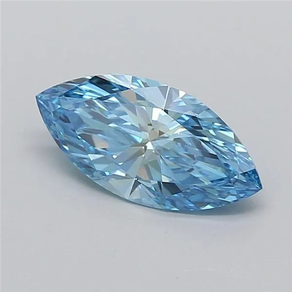 2.08ct MARQUISE Fancy Vivid Blue VVS2 Coloured Lab diamond