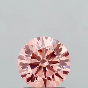 1.02ct ROUND Fancy Intense Orangey Pink VVS2 Coloured Lab diamond