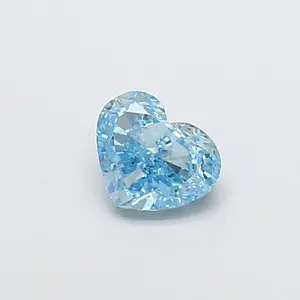 0.91ct HEART Fancy Vivid Blue VS2 Coloured Lab diamond