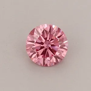 0.34ct ROUND Fancy Vivid Pink VS1 Coloured Lab diamond