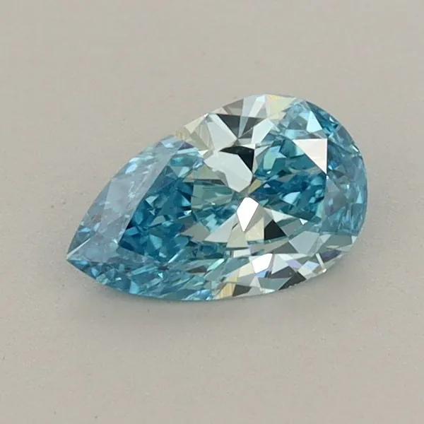0.48ct PEAR Fancy Vivid Blue VS1 Coloured Lab diamond