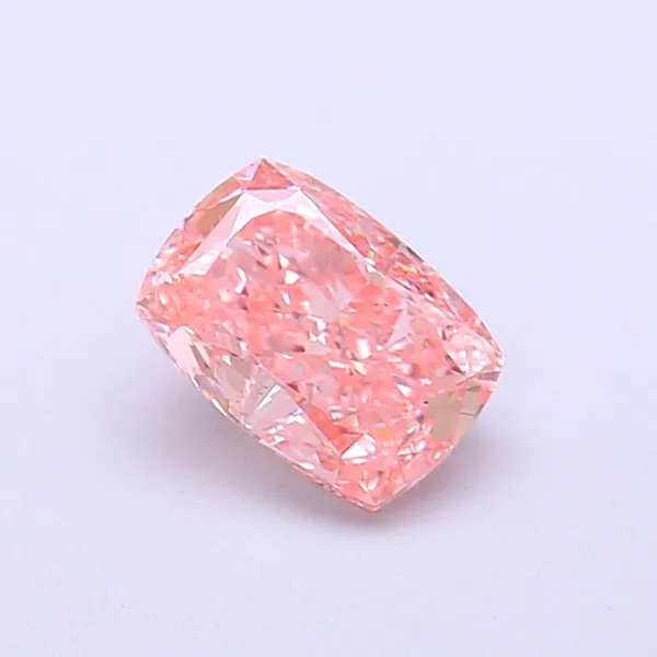 1.04ct CUSHION Fancy Vivid Pink VS1 Coloured Lab diamond