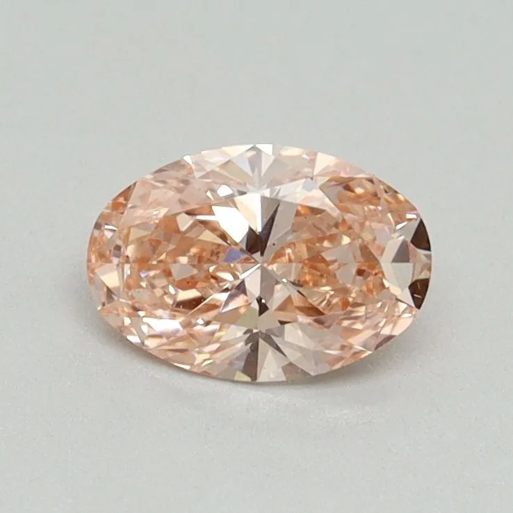 0.54ct OVAL Fancy Vivid Pink VS1 Coloured Lab diamond