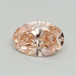 0.54ct OVAL Fancy Vivid Pink VS1 Coloured Lab diamond