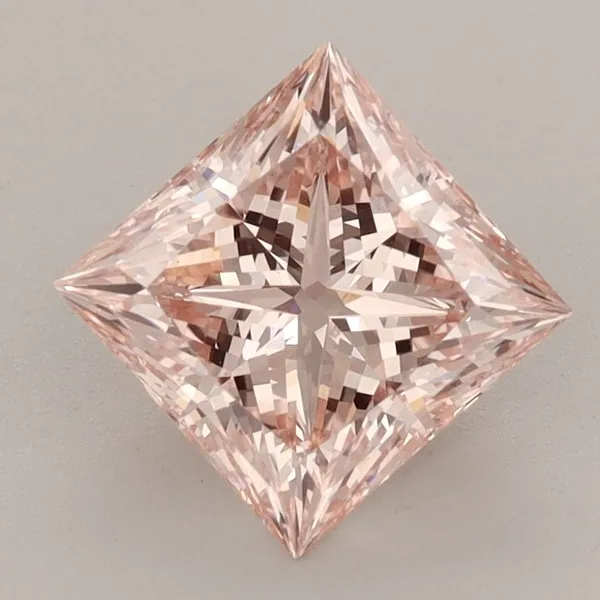 1.78ct PRINCESS Fancy Intense Pink VVS2 Coloured Lab diamond