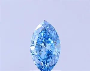 1.15ct MARQUISE Fancy Vivid Blue VVS2 Coloured Lab diamond