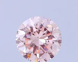 0.71ct ROUND Fancy Pink SI1 Coloured Lab diamond