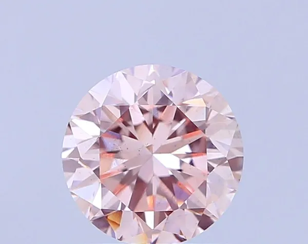 0.71ct ROUND Fancy Pink SI1 Coloured Lab diamond