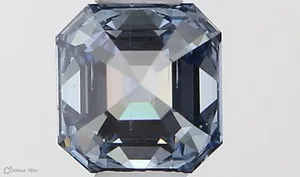 0.41ct EMERALD Fancy Vivid Blue VS2 Coloured Lab diamond