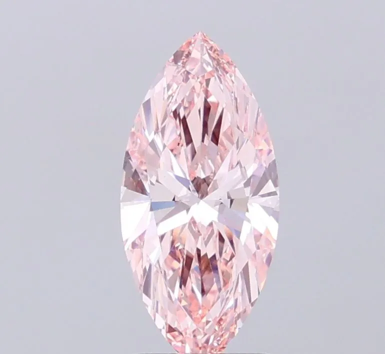 1.55ct MARQUISE Fancy Intense Pink VVS2 Coloured Lab diamond