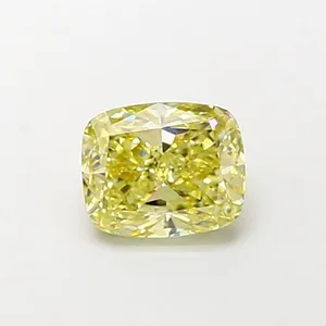 1.01ct CUSHION Fancy Intense Yellow VVS2 Coloured Lab diamond