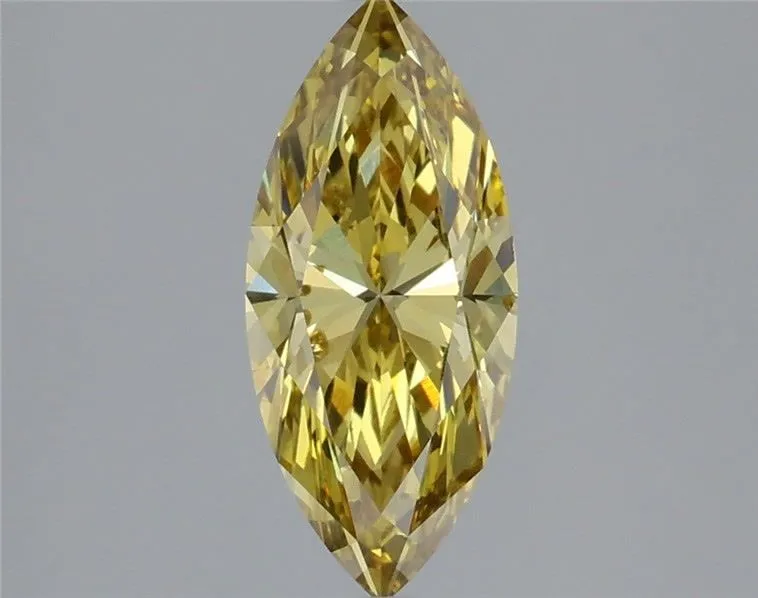 1.50ct MARQUISE Fancy Vivid Yellow SI1 Coloured Lab diamond