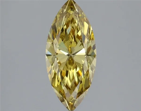 1.5ct MARQUISE Fancy Vivid Yellow SI1 Coloured Lab diamond