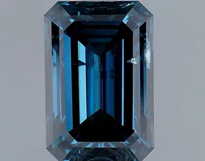 1ct EMERALD Fancy Deep Blue SI2 Coloured Lab diamond