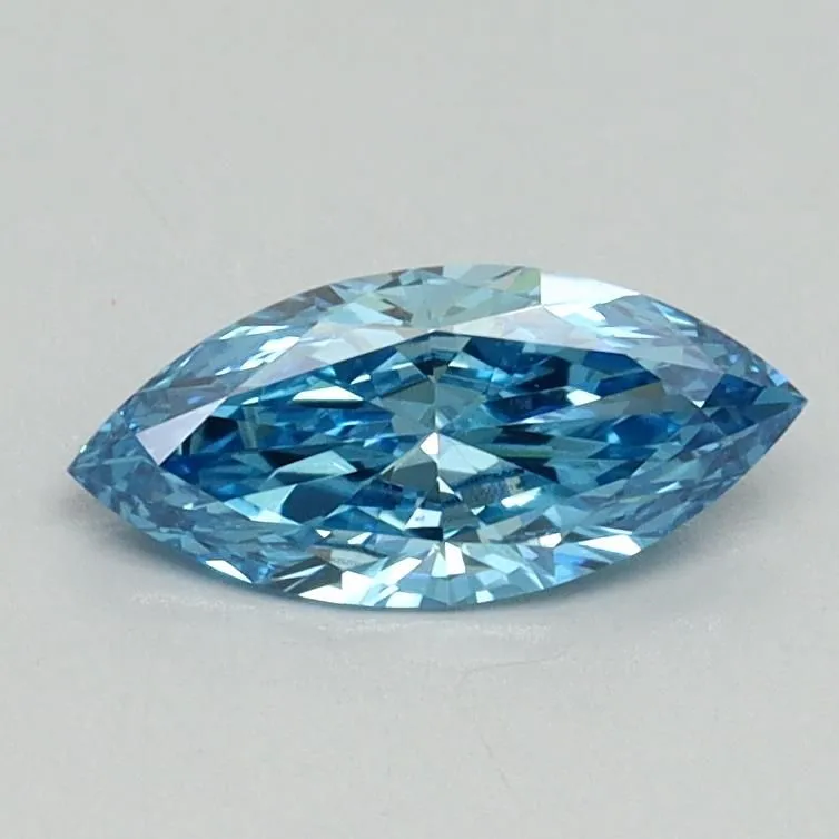 0.52ct MARQUISE Fancy Vivid Blue VS1 Coloured Lab diamond
