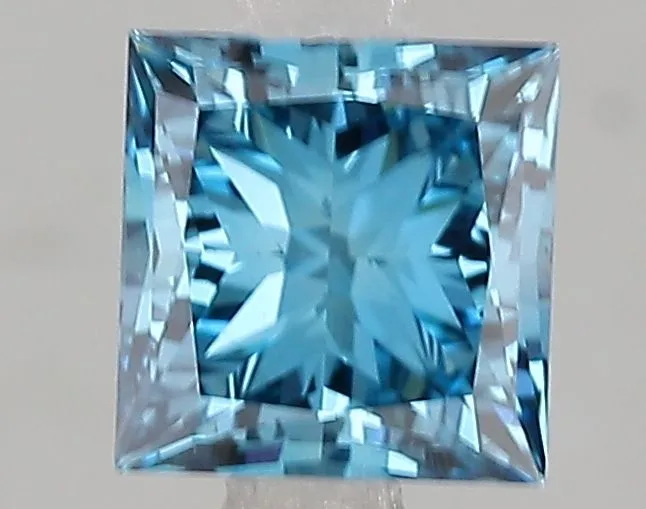 1.61ct PRINCESS Fancy Vivid Blue VS1 Coloured Lab diamond
