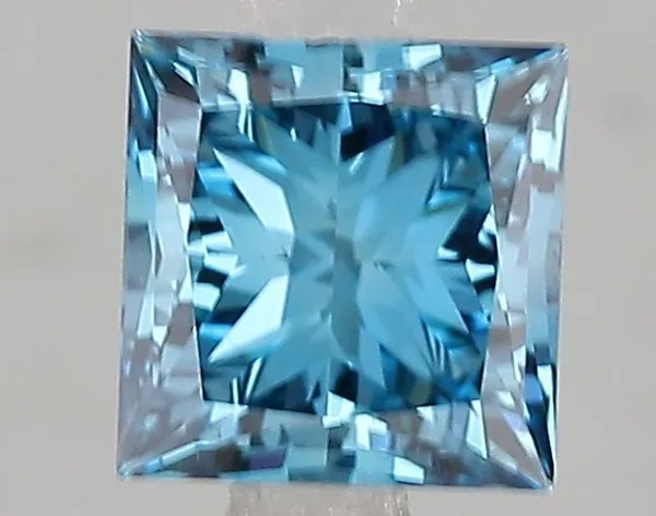 1.61ct PRINCESS Fancy Vivid Blue VS1 Coloured Lab diamond
