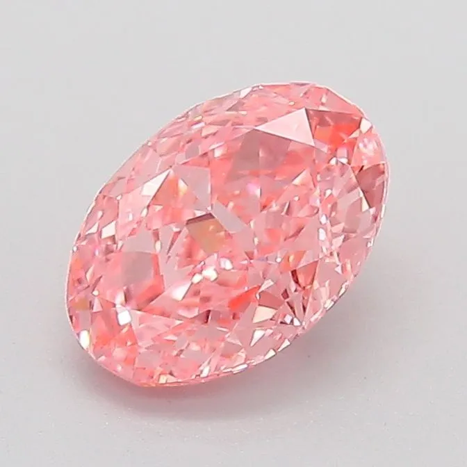 1.04ct OVAL Fancy Vivid Pink VS1 Coloured Lab diamond