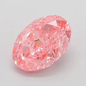 1.04ct OVAL Fancy Vivid Pink VS1 Coloured Lab diamond