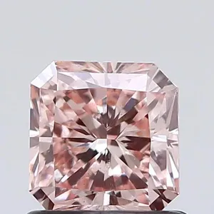 0.9ct RADIANT Fancy Pink SI1 Coloured Lab diamond
